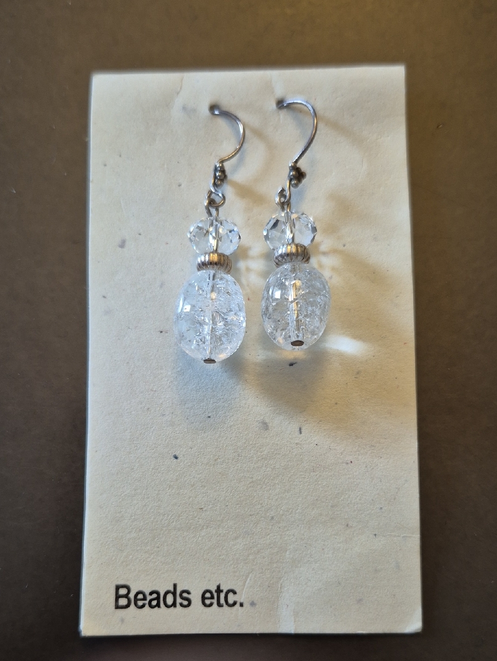 #20 Clear Glass Earrings